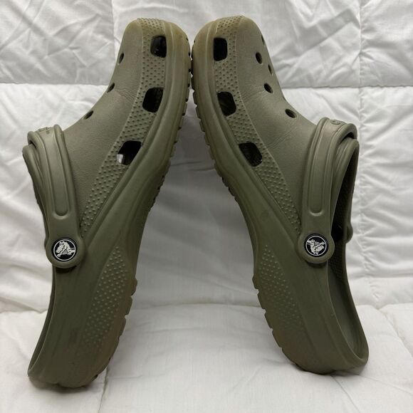 Crocs Unisex-Adult Classic Clogs Slip On Men 10 Women 12 Army Green Lightweight - Picture 6 of 8